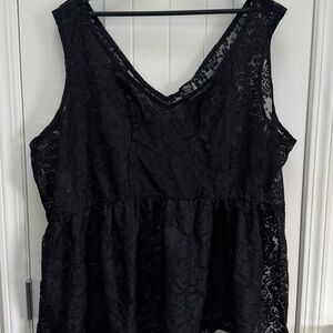 Torrid Black Lace Tank Top